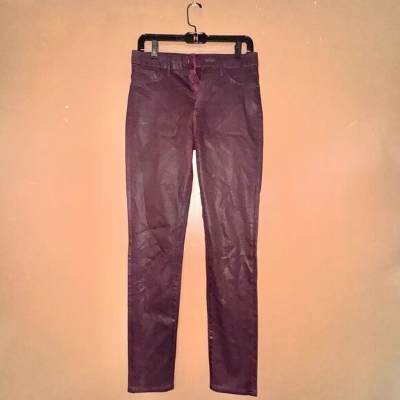 Treasure and Bond Burgundy Coated High Rise Bootcut Jeans - Size 28 - Picture 4 of 10